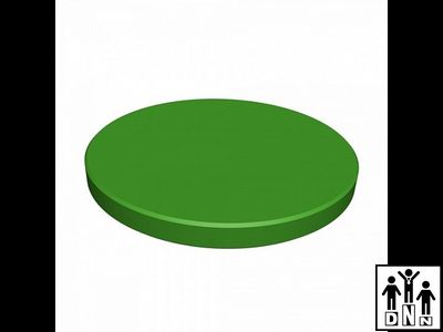 Мат спортивный круглый зеленый (складной)