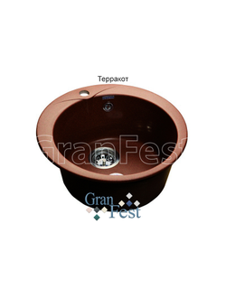 Мойка из искусственного камня Granfest RONDO GF-R480 с сифоном