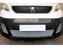 Защита радиатора Peugeot Expert 2018- (2 части) chrome центральные