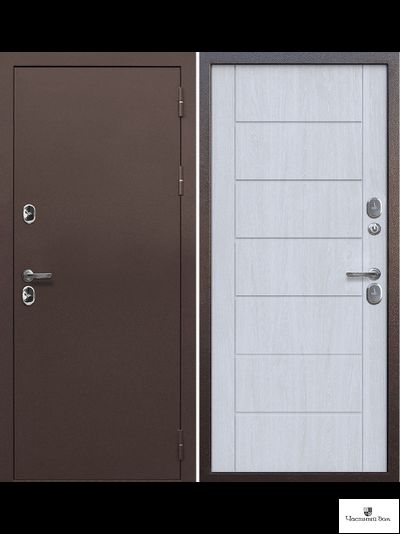 Дверь с терморазрывом Изотерма Царга Серебро/Астана Милки