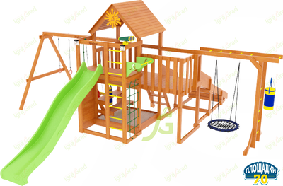 Детская площадка IgraGrad Крафт Pro 4 с зимней горкой