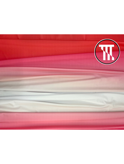 Бифлекс матовый градиент, цв. Белый + Кораллово-красный