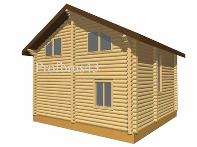 Дом из оцилиндрованного бревна Вологда, 120 м2