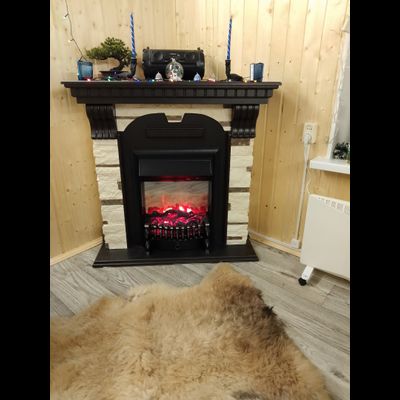 Угловой электрокамин Дублин BL M1 с очагом Fobos