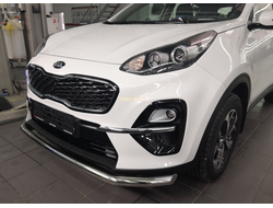 Защита переднего бампера d60 для Kia Sportage (2018-2021)