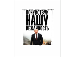 Штора в ванную с Путиным №9