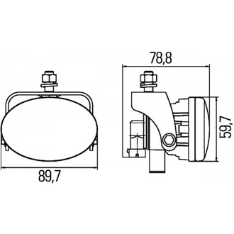 Дополнительная оптика Hella FF-40  Фара дальнего света с автолампой H11. Комплект,  2 фары. (1FA 010 047-801)