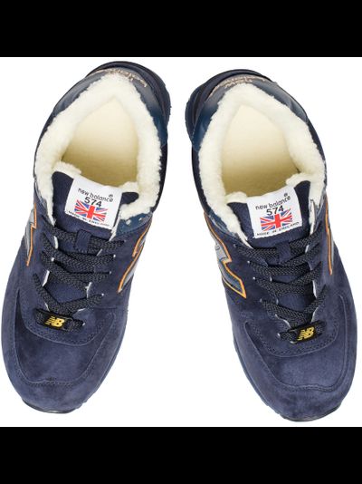 New Balance 574 Blue Yellow с мехом