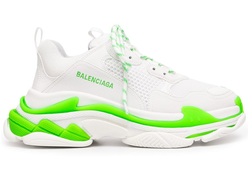 Кроссовки Balenciaga Triple S белые с зеленым