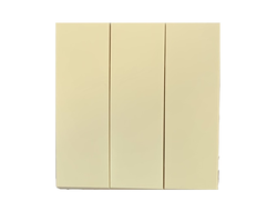 Клавиша для трехклавишного выключателя, кремовый сатин Rikett - 35661 MC