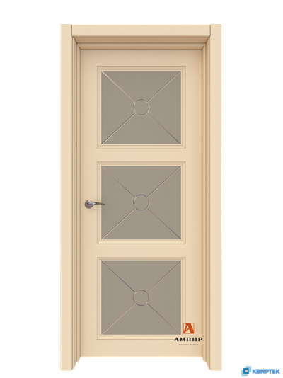 Дверь остекленная с покрытием ПВХ Техно 3 ПО купить в Челябинске | КВИРТЕК