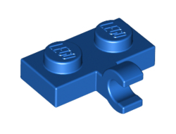 Plate, Modified 1 x 2 with Clip on Side Horizontal Grip, Blue (11476 / 6179328 / 6213381 / 6313131)