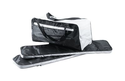 Комплект накладок на сиденья с сумкой 80*20 см ткань черно-белый