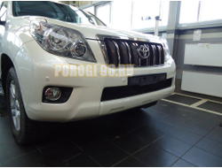 Защита радиатора для Toyota LC Prado 150 2009-2014 (6 частей) black верх