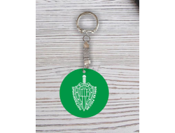 Брелок с гравировкой зелёный #53 на День пограничника