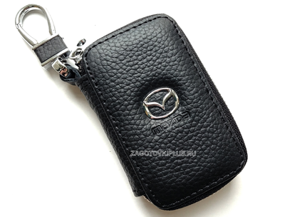 Ключница авто из натуральной кожи флотер с логотипом MAZDA