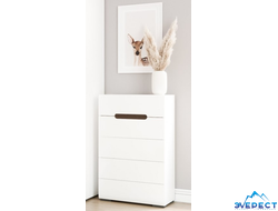 КОМОД "АМБРА" 600*1040*420 мм (Белый глянец/Белый)