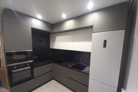 Кухня Графит с антресолями