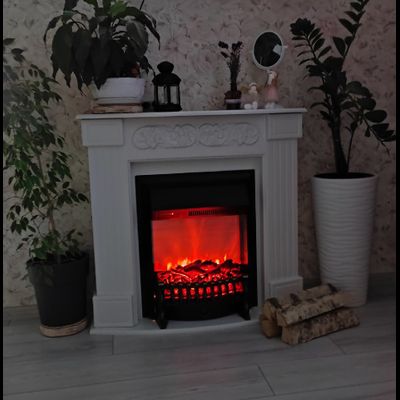 Угловой электрокамин Венеция WT с очагом Fobos