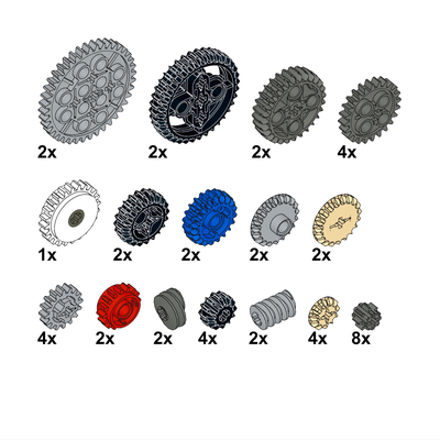 !АНАЛОГ! Assortment of Gears /  Big set,  (GEAR2)