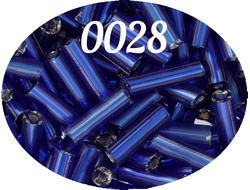 Стеклярус Zlatka 6мм 10гр цвет № 0028 темно синий