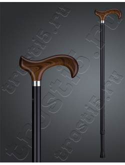 Телескопическая трость с деревянной ручкой, опорная регулируемая трость