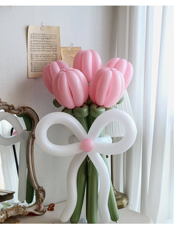 Букет из шаров мини 5 тюльпанов