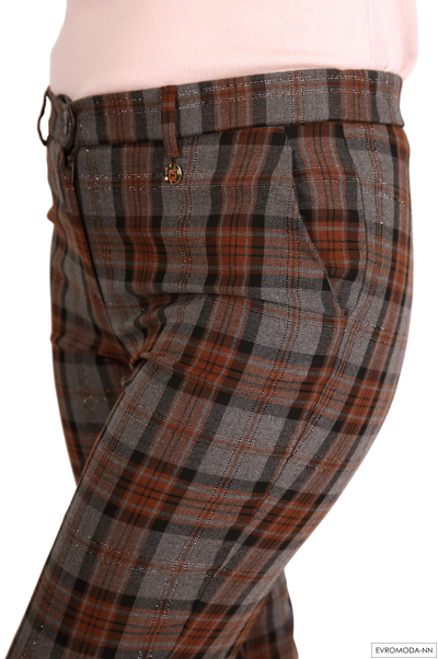 Брюки женские в клетку Linea Cinque Италия 30/21226 (44 RU)