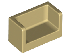 Panel 1 x 2 x 1 with Rounded Corners and 2 Sides, Tan (23969 / 6173986 / 6248495)