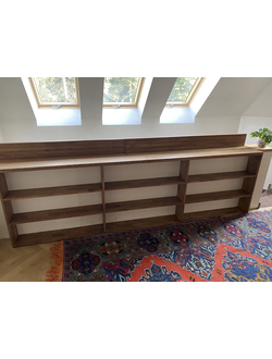 библиотека, книжные полки, полки для книг, полки из массива, дубовые полки, библиотека из дуба, дуб