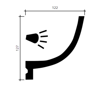 Карниз 1.50.220 - 127*122*2000мм