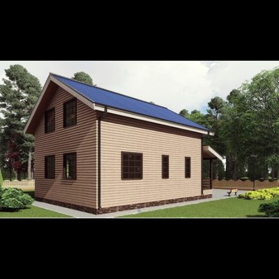 Двухэтажный каркасный дом с пятью спальнями 130м² (SK51)