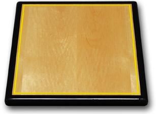 Bookmatch Maple With Yellow Accents and Black Edge