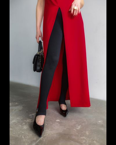 Топ удлиненный из вискозы (красный)