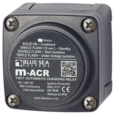Автоматическое зарядное реле Blue Sea m-ACR 7601 12/24В 65А