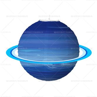 Бумажный фонарик планета синий