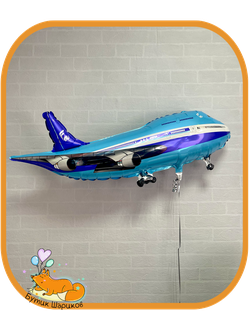 Воздушный шар фигура самолёт надутый гелием