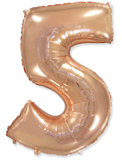 Фольгированная цифра - Розовое золото