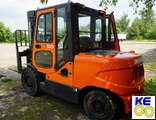 Стекло за дверью правое закаленное Doosan 50С-5