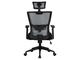 Офисное кресло для персонала DOBRIN NIXON, чёрный, серая сетка