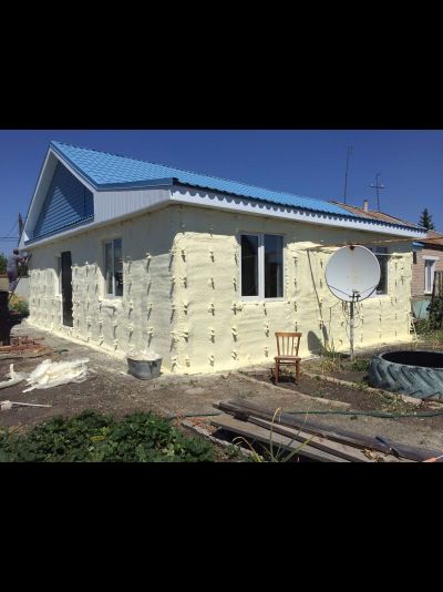 Утепление стен и фасада пенополиуретаном