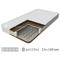 ВК884 Матрас "Прим" (БЗП Боннель, кокосовая койра, полотно иглопробивное, ППУ, жаккард синтетич)