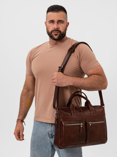Сумка для ноутбука Lugano Premium brown (арт. 1007-53)
