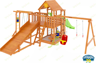 Детская площадка IgraGrad Крафт Pro 4 с зимней горкой Омск