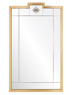Зеркало в классическом стиле с маленьким узорчатым геометрическим орнаментом.