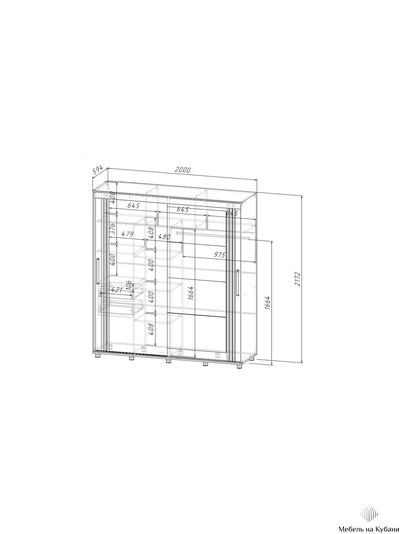 Форест 2.0 м шкаф-купе  Дуб крафт золотой