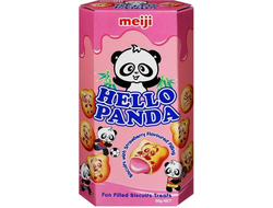 Печенье Meiji Hello Panda с клубничной начинкой 45 гр (10 шт)*8