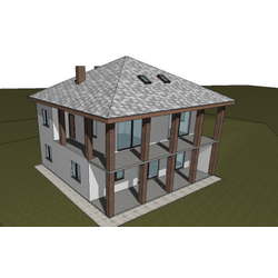 Двухэтажный дом с четырьмя спальнями 141м² (S91)