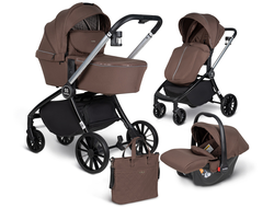 Детская коляска 3 в 1 Farfello Baby Shell Шоколадный