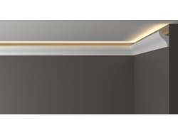 Потолочный плинтус для подсветки DECOR-DIZAYN DD506, из дюрополимера, под покраску, ударопрочный, 2 метра.